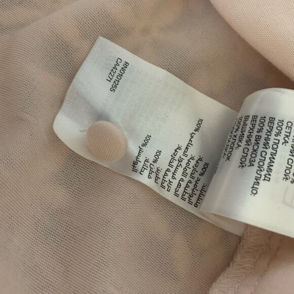 Divided by H&M Light Pink Sleeveless Top with Embroidered Scoop Neck Top Size 4 - Picture 4 of 7